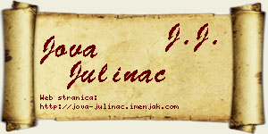 Jova Julinac vizit kartica